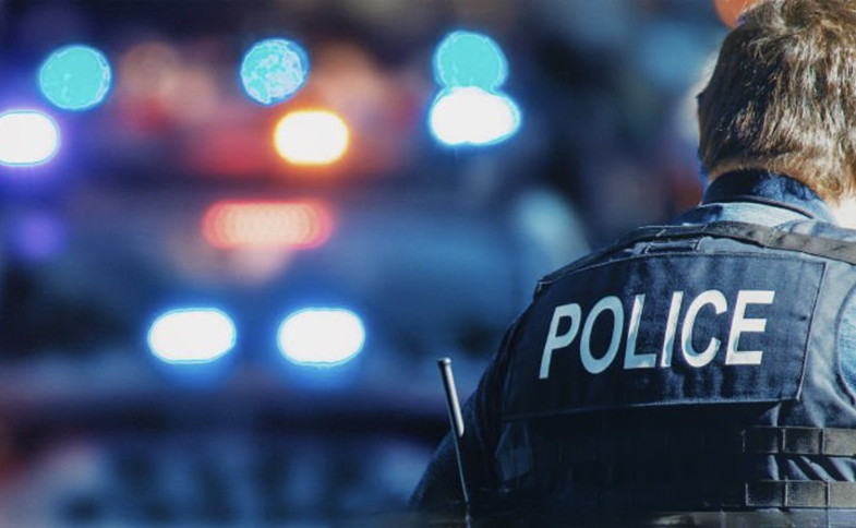 NEW YORK, USA - 01 MAY, 2020: Police officers performing his duties on the streets of Manhattan.